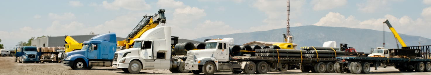 Camiones, grúas hidráulicas, terreno con vías ferroviarias, especializado en la carga y descarga de productos de estilo pesado